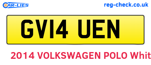 GV14UEN are the vehicle registration plates.