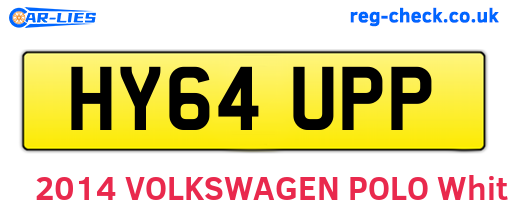 HY64UPP are the vehicle registration plates.