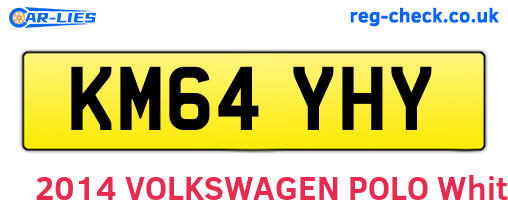 KM64YHY are the vehicle registration plates.