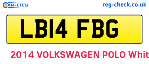 LB14FBG are the vehicle registration plates.