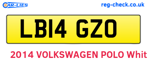 LB14GZO are the vehicle registration plates.