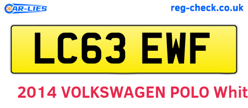 LC63EWF are the vehicle registration plates.