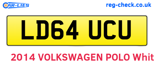 LD64UCU are the vehicle registration plates.