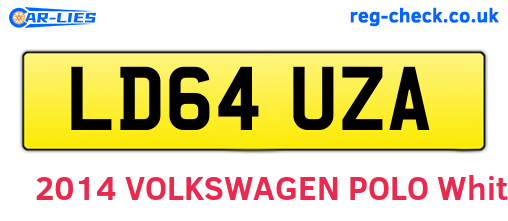 LD64UZA are the vehicle registration plates.