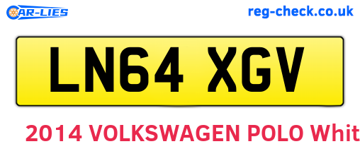 LN64XGV are the vehicle registration plates.