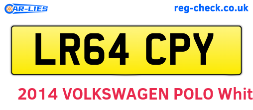 LR64CPY are the vehicle registration plates.