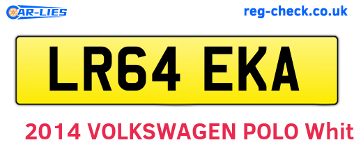 LR64EKA are the vehicle registration plates.