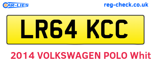 LR64KCC are the vehicle registration plates.