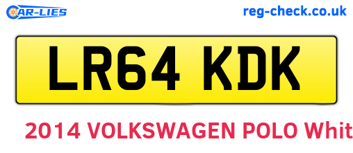 LR64KDK are the vehicle registration plates.