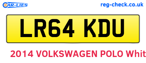 LR64KDU are the vehicle registration plates.