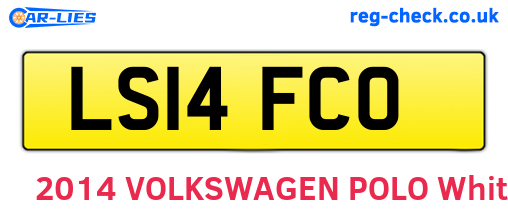 LS14FCO are the vehicle registration plates.