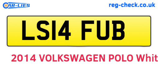 LS14FUB are the vehicle registration plates.