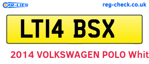LT14BSX are the vehicle registration plates.