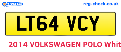 LT64VCY are the vehicle registration plates.