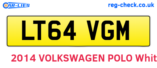 LT64VGM are the vehicle registration plates.