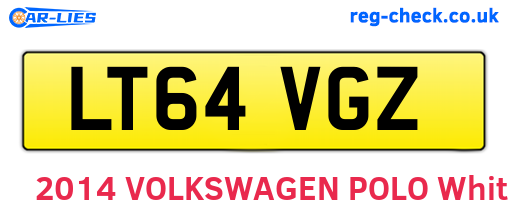 LT64VGZ are the vehicle registration plates.