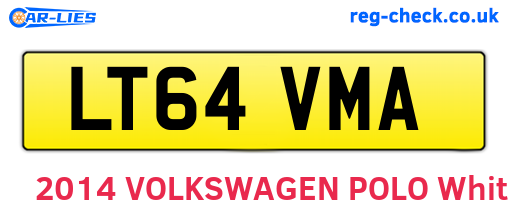 LT64VMA are the vehicle registration plates.