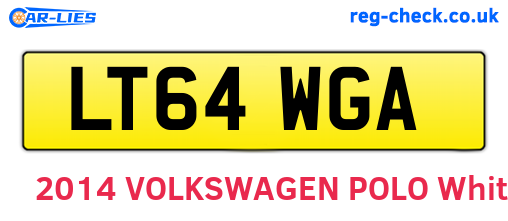 LT64WGA are the vehicle registration plates.