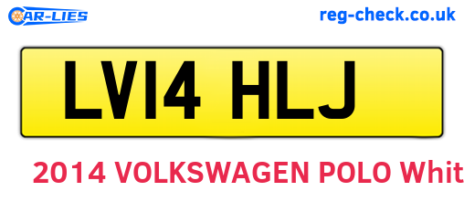LV14HLJ are the vehicle registration plates.