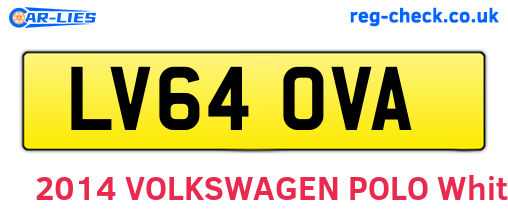 LV64OVA are the vehicle registration plates.