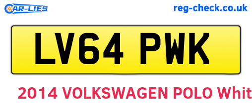 LV64PWK are the vehicle registration plates.