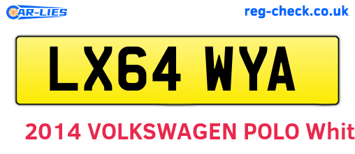 LX64WYA are the vehicle registration plates.