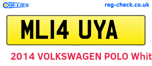 ML14UYA are the vehicle registration plates.
