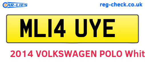 ML14UYE are the vehicle registration plates.