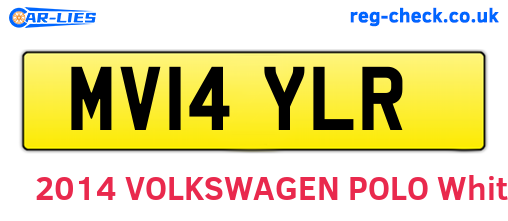 MV14YLR are the vehicle registration plates.