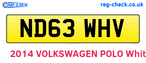 ND63WHV are the vehicle registration plates.