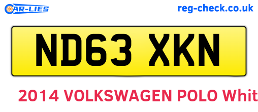 ND63XKN are the vehicle registration plates.