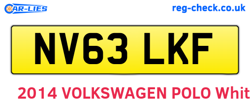 NV63LKF are the vehicle registration plates.