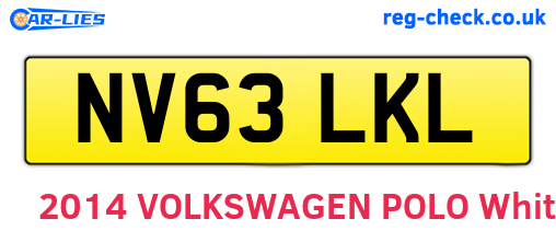 NV63LKL are the vehicle registration plates.