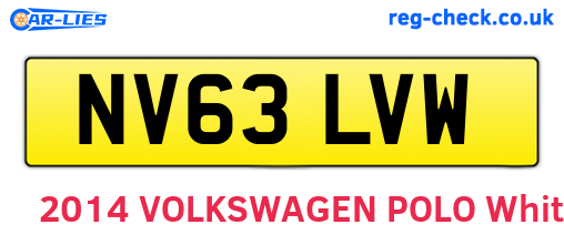 NV63LVW are the vehicle registration plates.