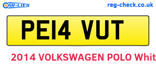 PE14VUT are the vehicle registration plates.
