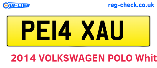 PE14XAU are the vehicle registration plates.