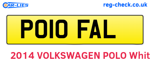 PO10FAL are the vehicle registration plates.
