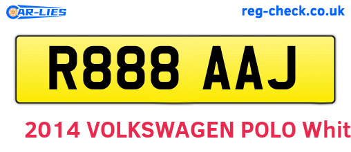 R888AAJ are the vehicle registration plates.