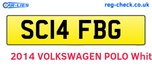 SC14FBG are the vehicle registration plates.