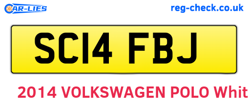SC14FBJ are the vehicle registration plates.