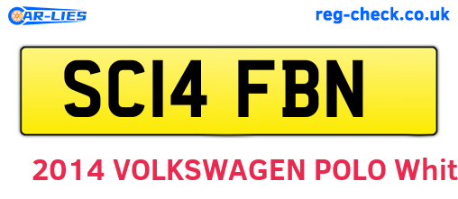 SC14FBN are the vehicle registration plates.