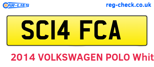 SC14FCA are the vehicle registration plates.
