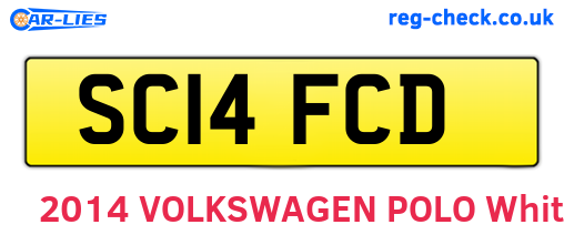 SC14FCD are the vehicle registration plates.