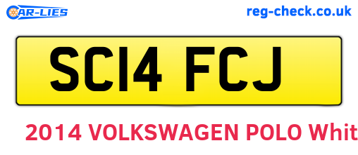 SC14FCJ are the vehicle registration plates.