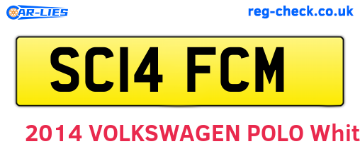 SC14FCM are the vehicle registration plates.