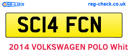 SC14FCN are the vehicle registration plates.