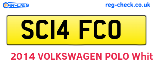 SC14FCO are the vehicle registration plates.
