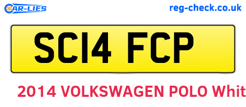 SC14FCP are the vehicle registration plates.