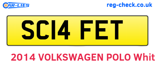 SC14FET are the vehicle registration plates.