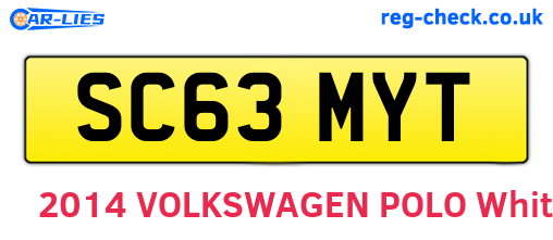 SC63MYT are the vehicle registration plates.
